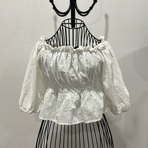 Zara White Strapless white top